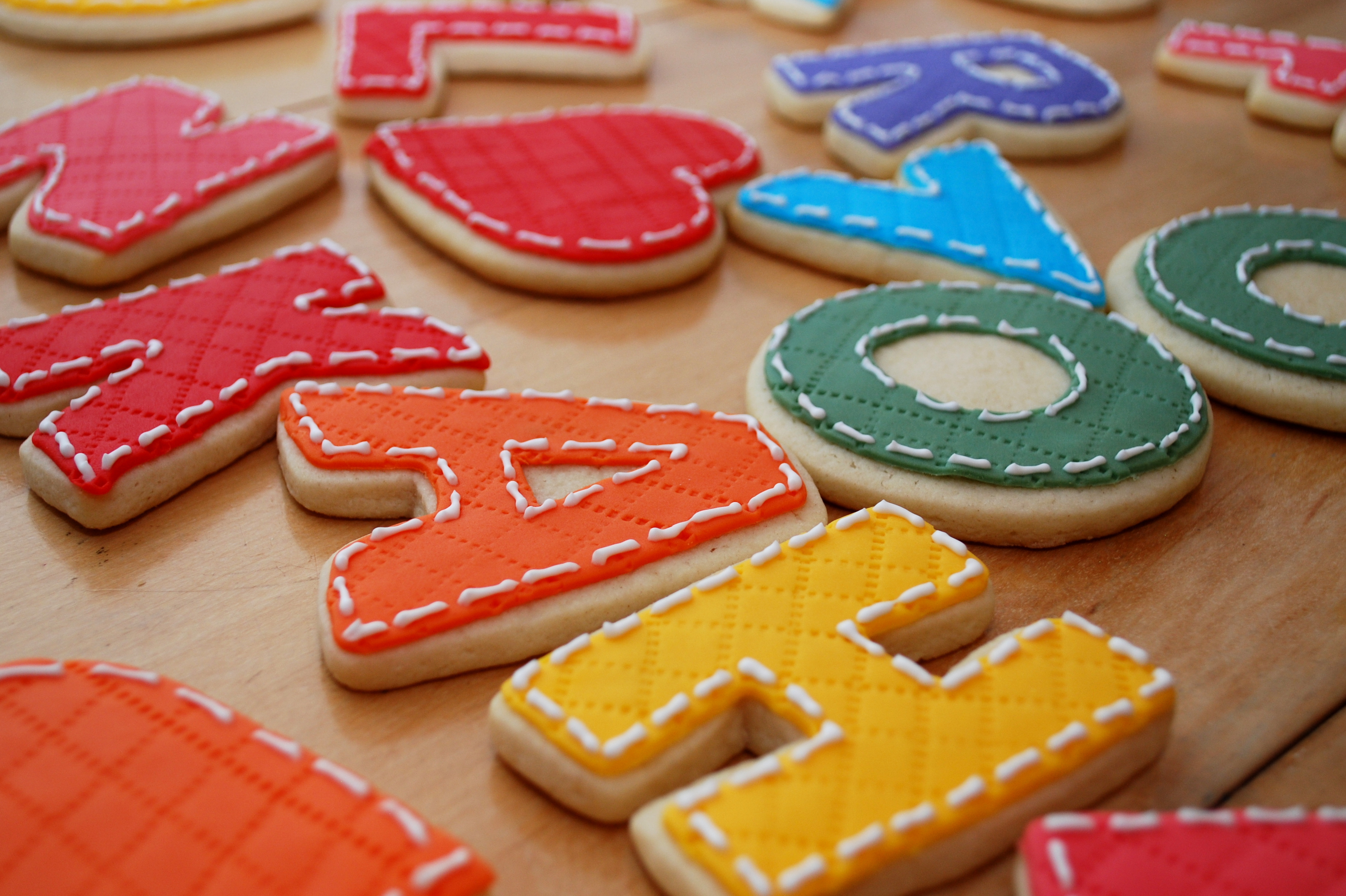 quilt cookie letters